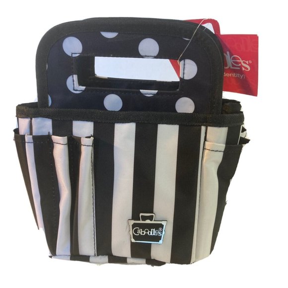 Caboodles Cutie Mini Accessories Caddy (Black & White) BRAND NEW